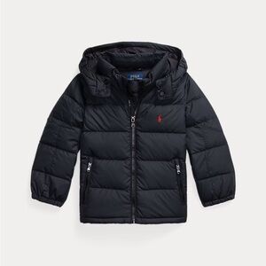 NWT-POLO RALPH LAUREN TODDLER BOY'S DOWN PUFFER JACKET SIZE 4BLACK/RED~$185
